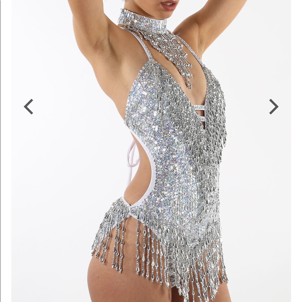Silver bodysuit- Shop easy tiger- Worn twice